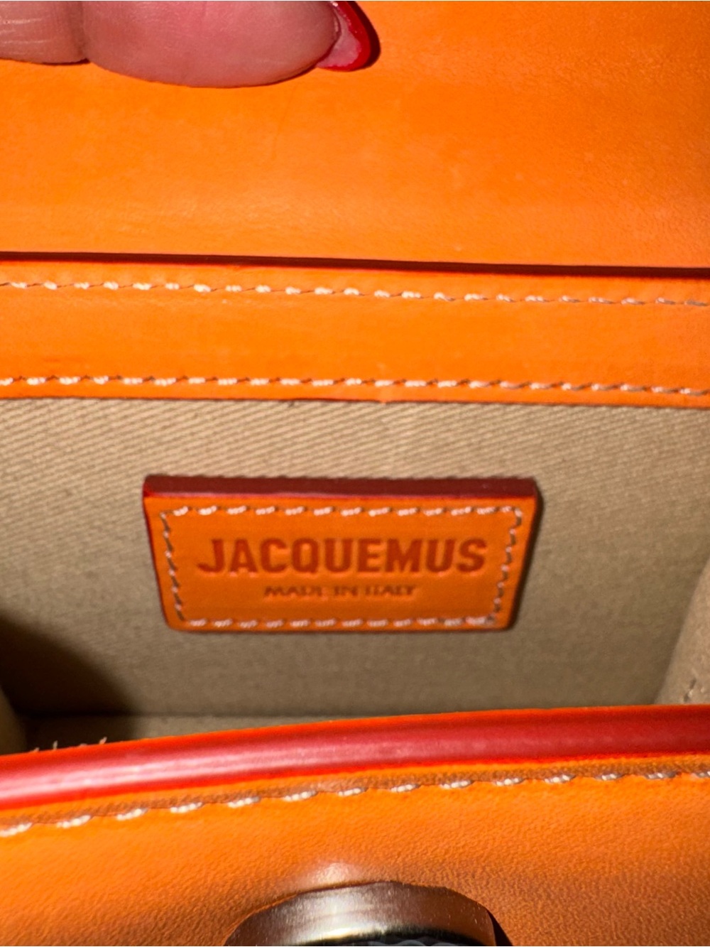 Jacquemus Orange Mini Le Chiquito-Style Top Handle Bag - Picture 7 of 8